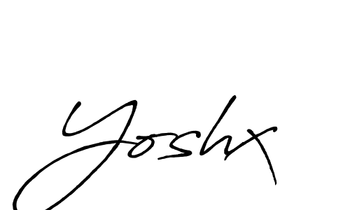 Use a signature maker to create a handwritten signature online. With this signature software, you can design (Antro_Vectra_Bolder) your own signature for name Yoshx. Yoshx signature style 7 images and pictures png