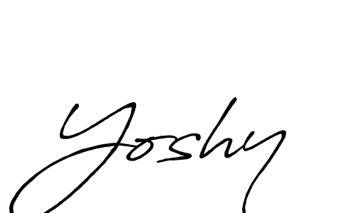How to make Yoshy name signature. Use Antro_Vectra_Bolder style for creating short signs online. This is the latest handwritten sign. Yoshy signature style 7 images and pictures png