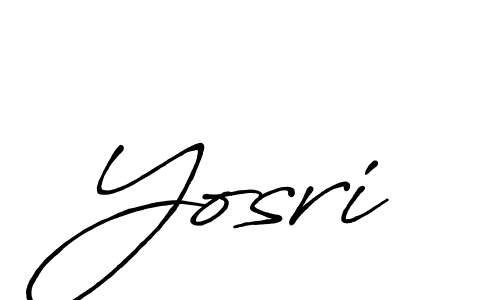How to make Yosri name signature. Use Antro_Vectra_Bolder style for creating short signs online. This is the latest handwritten sign. Yosri signature style 7 images and pictures png