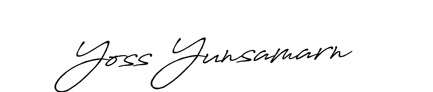 How to Draw Yoss Yunsamarn signature style? Antro_Vectra_Bolder is a latest design signature styles for name Yoss Yunsamarn. Yoss Yunsamarn signature style 7 images and pictures png