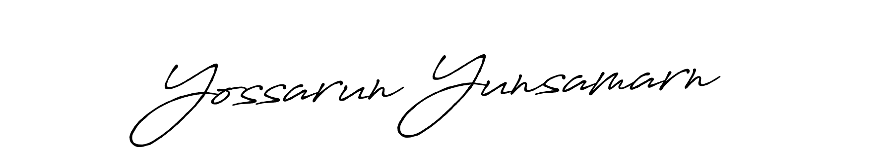 Once you've used our free online signature maker to create your best signature Antro_Vectra_Bolder style, it's time to enjoy all of the benefits that Yossarun Yunsamarn name signing documents. Yossarun Yunsamarn signature style 7 images and pictures png