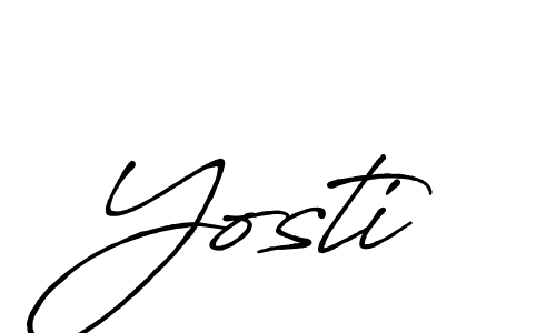 You should practise on your own different ways (Antro_Vectra_Bolder) to write your name (Yosti) in signature. don't let someone else do it for you. Yosti signature style 7 images and pictures png