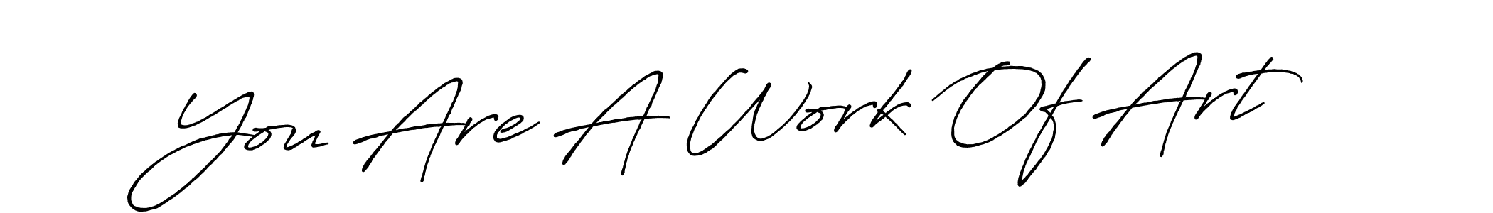 Antro_Vectra_Bolder is a professional signature style that is perfect for those who want to add a touch of class to their signature. It is also a great choice for those who want to make their signature more unique. Get You Are A Work Of Art name to fancy signature for free. You Are A Work Of Art signature style 7 images and pictures png