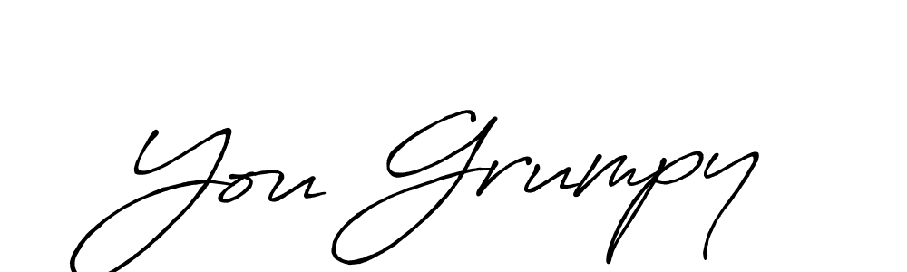 Check out images of Autograph of You Grumpy name. Actor You Grumpy Signature Style. Antro_Vectra_Bolder is a professional sign style online. You Grumpy signature style 7 images and pictures png