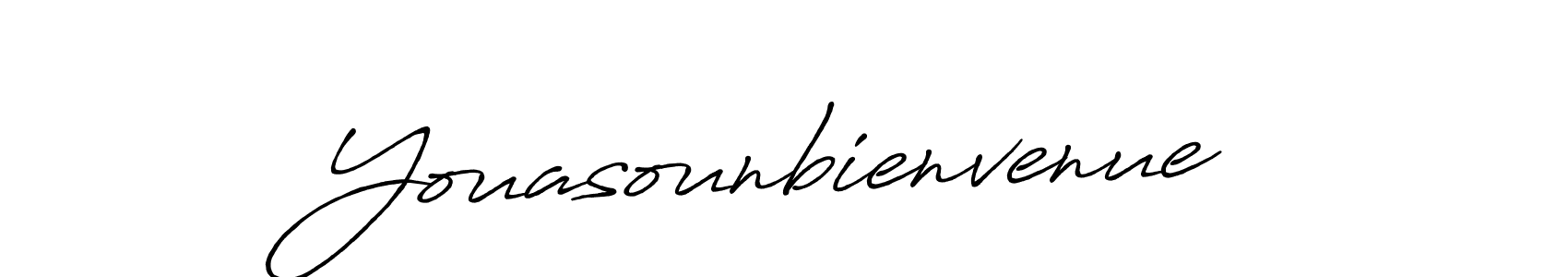 Youasounbienvenue stylish signature style. Best Handwritten Sign (Antro_Vectra_Bolder) for my name. Handwritten Signature Collection Ideas for my name Youasounbienvenue. Youasounbienvenue signature style 7 images and pictures png