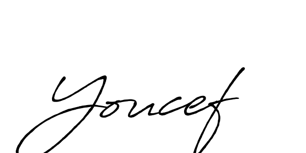 How to make Youcef signature? Antro_Vectra_Bolder is a professional autograph style. Create handwritten signature for Youcef name. Youcef signature style 7 images and pictures png