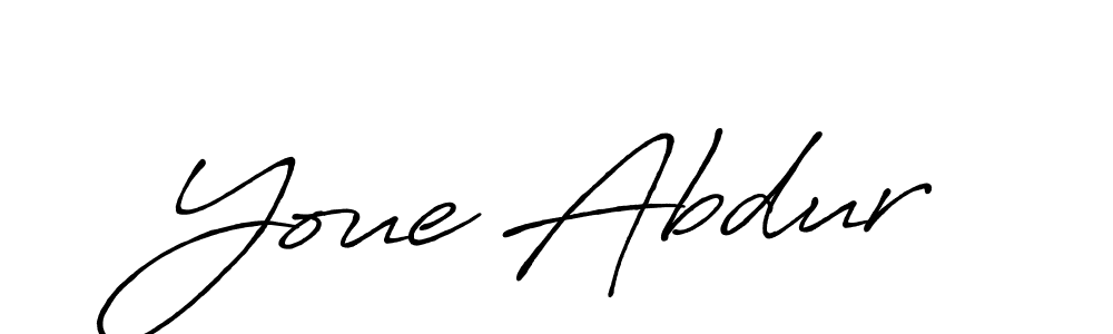 Create a beautiful signature design for name Youe Abdur. With this signature (Antro_Vectra_Bolder) fonts, you can make a handwritten signature for free. Youe Abdur signature style 7 images and pictures png