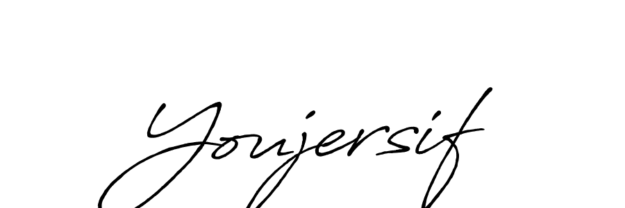 Make a beautiful signature design for name Youjersif. With this signature (Antro_Vectra_Bolder) style, you can create a handwritten signature for free. Youjersif signature style 7 images and pictures png