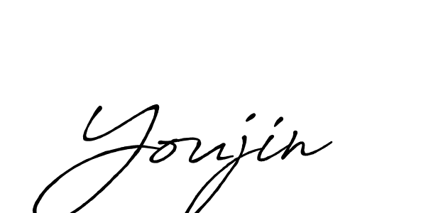 Use a signature maker to create a handwritten signature online. With this signature software, you can design (Antro_Vectra_Bolder) your own signature for name Youjin. Youjin signature style 7 images and pictures png