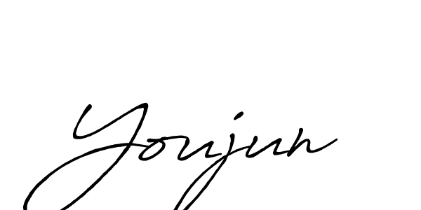 Also we have Youjun name is the best signature style. Create professional handwritten signature collection using Antro_Vectra_Bolder autograph style. Youjun signature style 7 images and pictures png