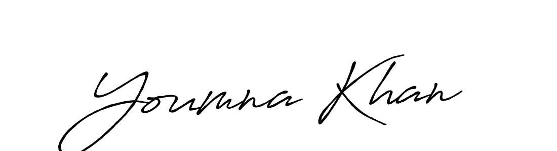 How to Draw Youmna Khan signature style? Antro_Vectra_Bolder is a latest design signature styles for name Youmna Khan. Youmna Khan signature style 7 images and pictures png