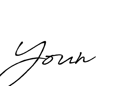 if you are searching for the best signature style for your name Youn. so please give up your signature search. here we have designed multiple signature styles  using Antro_Vectra_Bolder. Youn signature style 7 images and pictures png