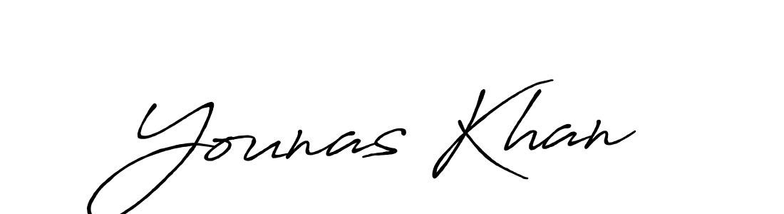 Younas Khan stylish signature style. Best Handwritten Sign (Antro_Vectra_Bolder) for my name. Handwritten Signature Collection Ideas for my name Younas Khan. Younas Khan signature style 7 images and pictures png