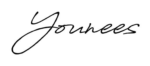 Discover the perfect balance of readability and style for Younees with Antro_Vectra_Bolder font. Create your dream signature today. Younees signature style 7 images and pictures png