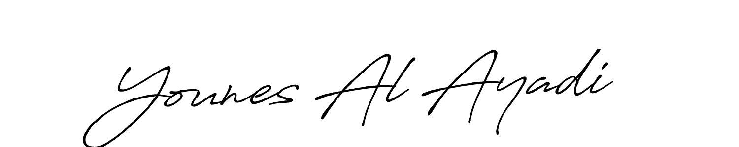 Use a signature maker to create a handwritten signature online. With this signature software, you can design (Antro_Vectra_Bolder) your own signature for name Younes Al Ayadi. Younes Al Ayadi signature style 7 images and pictures png