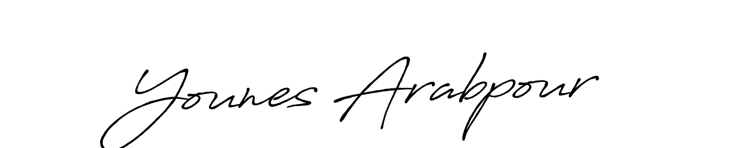 How to make Younes Arabpour signature? Antro_Vectra_Bolder is a professional autograph style. Create handwritten signature for Younes Arabpour name. Younes Arabpour signature style 7 images and pictures png