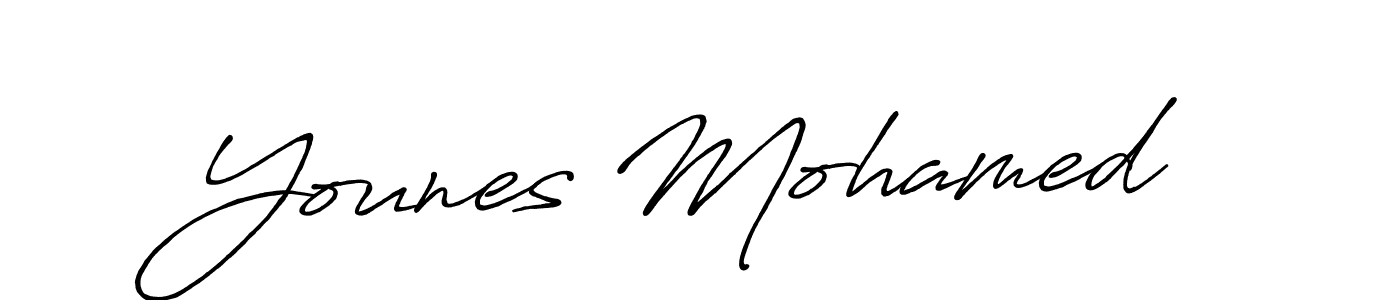 The best way (Antro_Vectra_Bolder) to make a short signature is to pick only two or three words in your name. The name Younes Mohamed include a total of six letters. For converting this name. Younes Mohamed signature style 7 images and pictures png