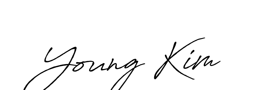 You should practise on your own different ways (Antro_Vectra_Bolder) to write your name (Young Kim) in signature. don't let someone else do it for you. Young Kim signature style 7 images and pictures png