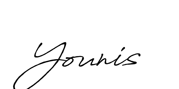 Create a beautiful signature design for name Younis. With this signature (Antro_Vectra_Bolder) fonts, you can make a handwritten signature for free. Younis signature style 7 images and pictures png