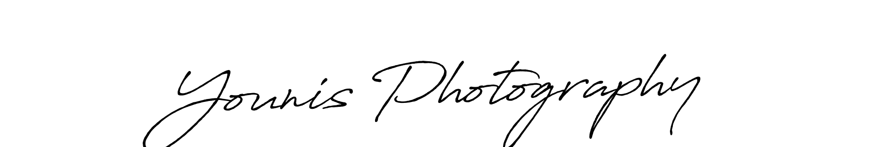 Make a beautiful signature design for name Younis Photography. With this signature (Antro_Vectra_Bolder) style, you can create a handwritten signature for free. Younis Photography signature style 7 images and pictures png