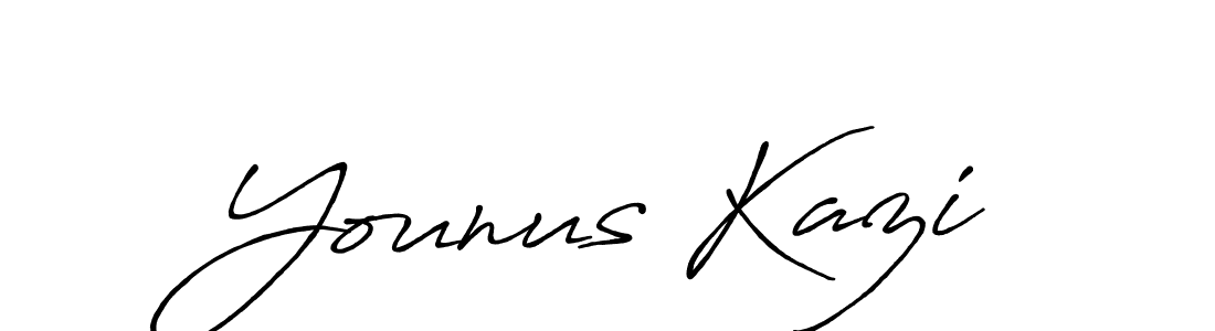 Create a beautiful signature design for name Younus Kazi. With this signature (Antro_Vectra_Bolder) fonts, you can make a handwritten signature for free. Younus Kazi signature style 7 images and pictures png