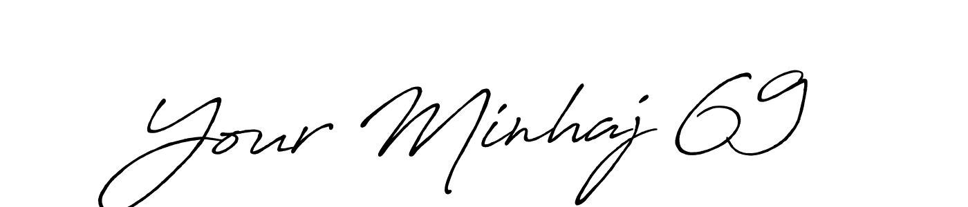 Use a signature maker to create a handwritten signature online. With this signature software, you can design (Antro_Vectra_Bolder) your own signature for name Your Minhaj 69. Your Minhaj 69 signature style 7 images and pictures png