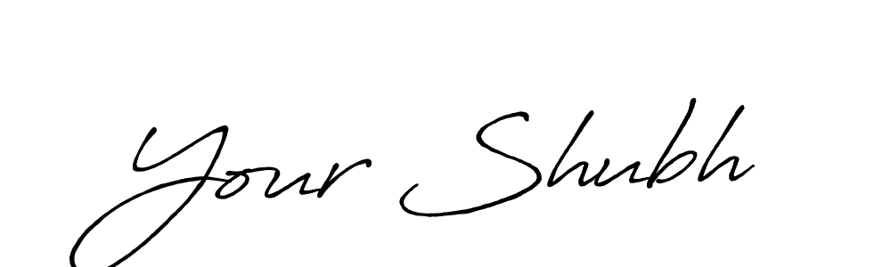 Similarly Antro_Vectra_Bolder is the best handwritten signature design. Signature creator online .You can use it as an online autograph creator for name Your Shubh. Your Shubh signature style 7 images and pictures png