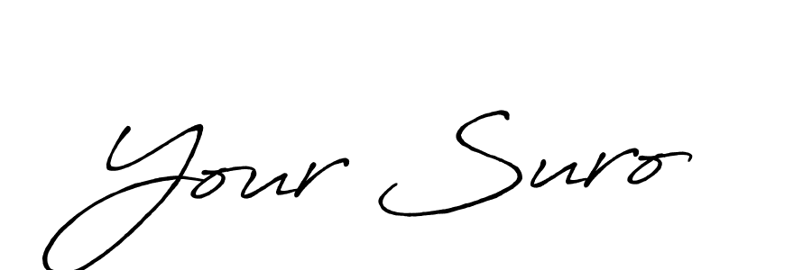 if you are searching for the best signature style for your name Your Suro. so please give up your signature search. here we have designed multiple signature styles  using Antro_Vectra_Bolder. Your Suro signature style 7 images and pictures png