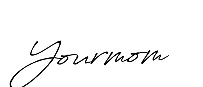 How to make Yourmom signature? Antro_Vectra_Bolder is a professional autograph style. Create handwritten signature for Yourmom name. Yourmom signature style 7 images and pictures png