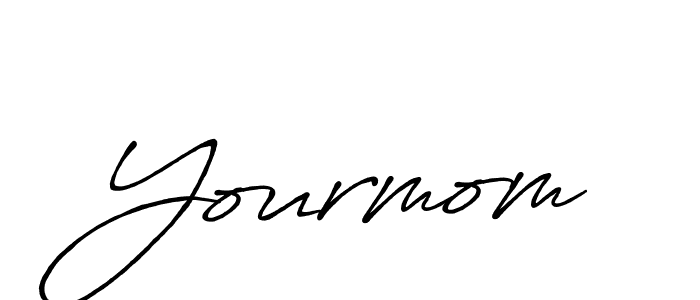 How to make Yourmom signature? Antro_Vectra_Bolder is a professional autograph style. Create handwritten signature for Yourmom name. Yourmom signature style 7 images and pictures png