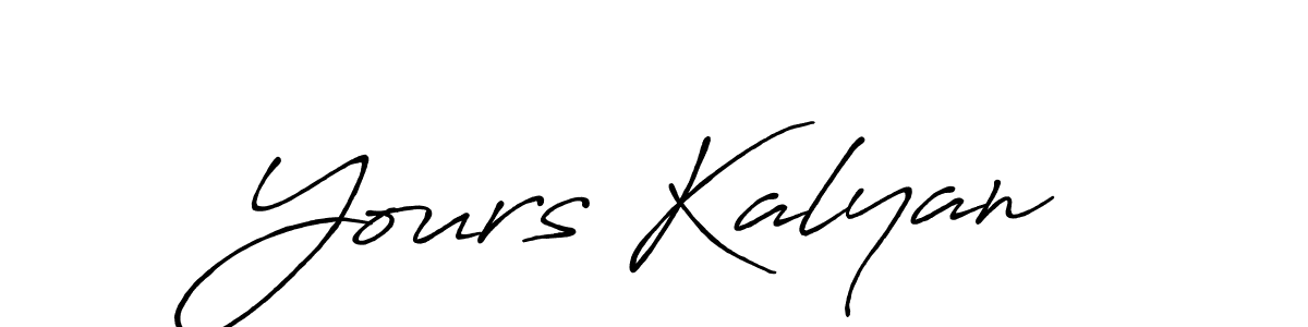 How to make Yours Kalyan signature? Antro_Vectra_Bolder is a professional autograph style. Create handwritten signature for Yours Kalyan name. Yours Kalyan signature style 7 images and pictures png