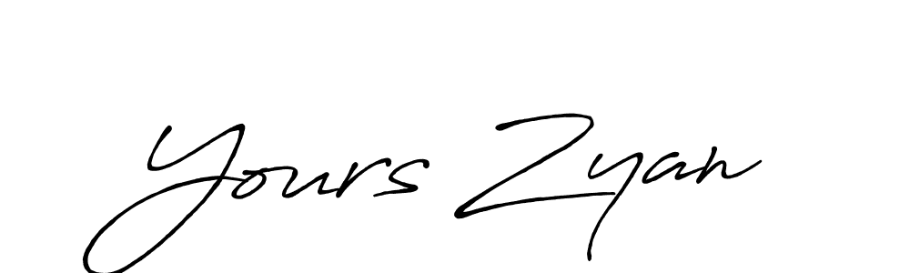 Create a beautiful signature design for name Yours Zyan. With this signature (Antro_Vectra_Bolder) fonts, you can make a handwritten signature for free. Yours Zyan signature style 7 images and pictures png