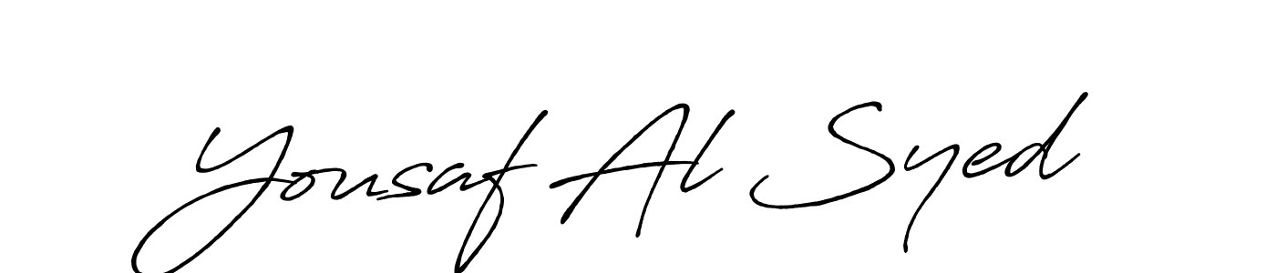 Create a beautiful signature design for name Yousaf Al Syed. With this signature (Antro_Vectra_Bolder) fonts, you can make a handwritten signature for free. Yousaf Al Syed signature style 7 images and pictures png