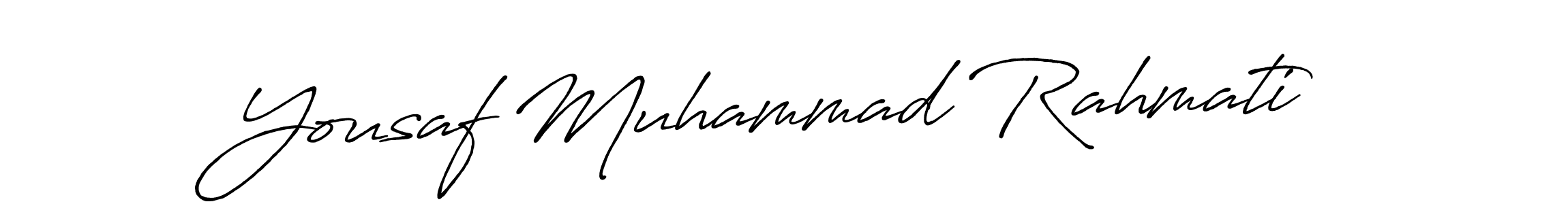 Yousaf Muhammad Rahmati stylish signature style. Best Handwritten Sign (Antro_Vectra_Bolder) for my name. Handwritten Signature Collection Ideas for my name Yousaf Muhammad Rahmati. Yousaf Muhammad Rahmati signature style 7 images and pictures png