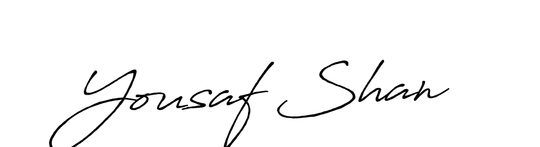 Create a beautiful signature design for name Yousaf Shan. With this signature (Antro_Vectra_Bolder) fonts, you can make a handwritten signature for free. Yousaf Shan signature style 7 images and pictures png