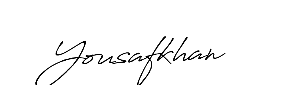 Design your own signature with our free online signature maker. With this signature software, you can create a handwritten (Antro_Vectra_Bolder) signature for name Yousafkhan. Yousafkhan signature style 7 images and pictures png