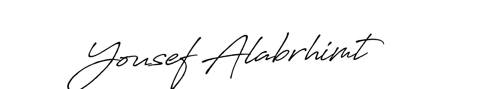 Yousef Alabrhimt stylish signature style. Best Handwritten Sign (Antro_Vectra_Bolder) for my name. Handwritten Signature Collection Ideas for my name Yousef Alabrhimt. Yousef Alabrhimt signature style 7 images and pictures png