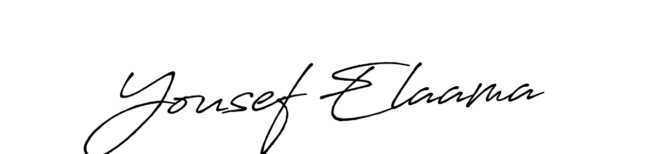 Design your own signature with our free online signature maker. With this signature software, you can create a handwritten (Antro_Vectra_Bolder) signature for name Yousef Elaama. Yousef Elaama signature style 7 images and pictures png