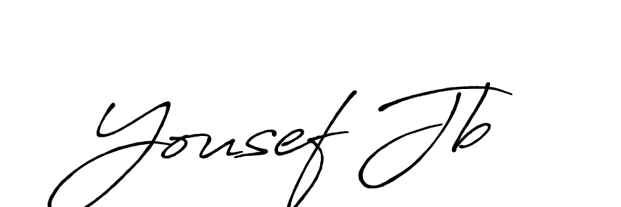 Yousef Jb stylish signature style. Best Handwritten Sign (Antro_Vectra_Bolder) for my name. Handwritten Signature Collection Ideas for my name Yousef Jb. Yousef Jb signature style 7 images and pictures png