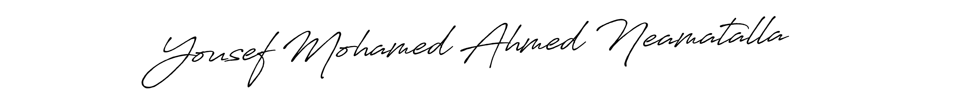 Use a signature maker to create a handwritten signature online. With this signature software, you can design (Antro_Vectra_Bolder) your own signature for name Yousef Mohamed Ahmed Neamatalla. Yousef Mohamed Ahmed Neamatalla signature style 7 images and pictures png