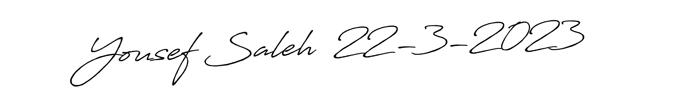 Also You can easily find your signature by using the search form. We will create Yousef Saleh  22-3-2023 name handwritten signature images for you free of cost using Antro_Vectra_Bolder sign style. Yousef Saleh  22-3-2023 signature style 7 images and pictures png