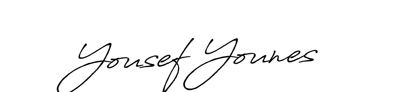 Make a beautiful signature design for name Yousef Younes. With this signature (Antro_Vectra_Bolder) style, you can create a handwritten signature for free. Yousef Younes signature style 7 images and pictures png