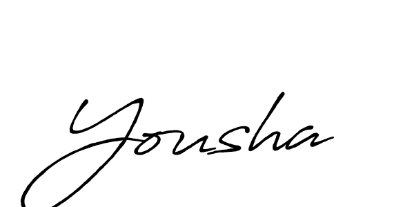 Also we have Yousha name is the best signature style. Create professional handwritten signature collection using Antro_Vectra_Bolder autograph style. Yousha signature style 7 images and pictures png