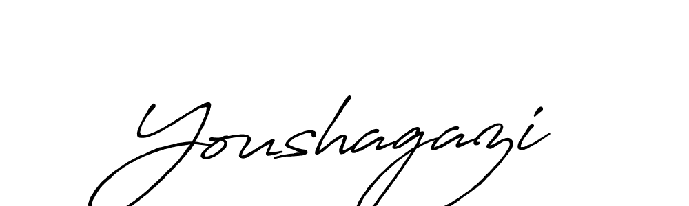 How to make Youshagazi name signature. Use Antro_Vectra_Bolder style for creating short signs online. This is the latest handwritten sign. Youshagazi signature style 7 images and pictures png