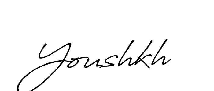 Youshkh stylish signature style. Best Handwritten Sign (Antro_Vectra_Bolder) for my name. Handwritten Signature Collection Ideas for my name Youshkh. Youshkh signature style 7 images and pictures png