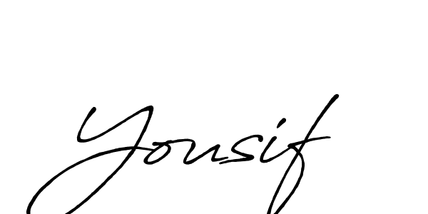 How to make Yousif signature? Antro_Vectra_Bolder is a professional autograph style. Create handwritten signature for Yousif name. Yousif signature style 7 images and pictures png