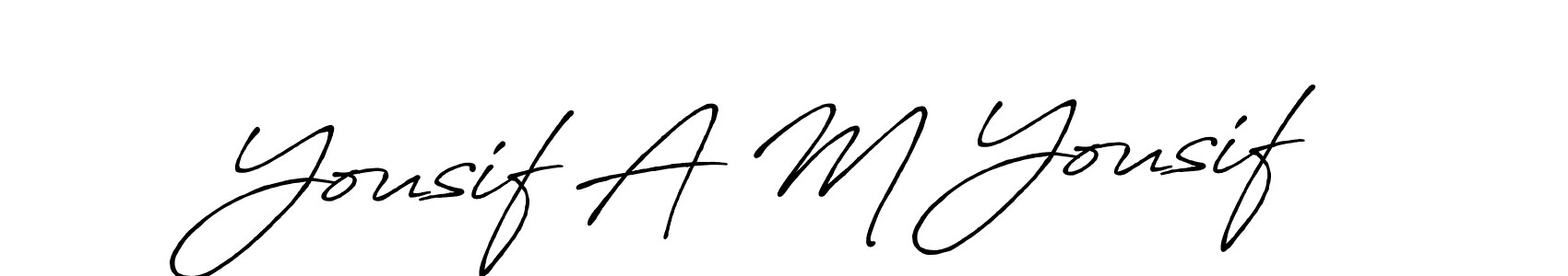 Similarly Antro_Vectra_Bolder is the best handwritten signature design. Signature creator online .You can use it as an online autograph creator for name Yousif A M Yousif. Yousif A M Yousif signature style 7 images and pictures png