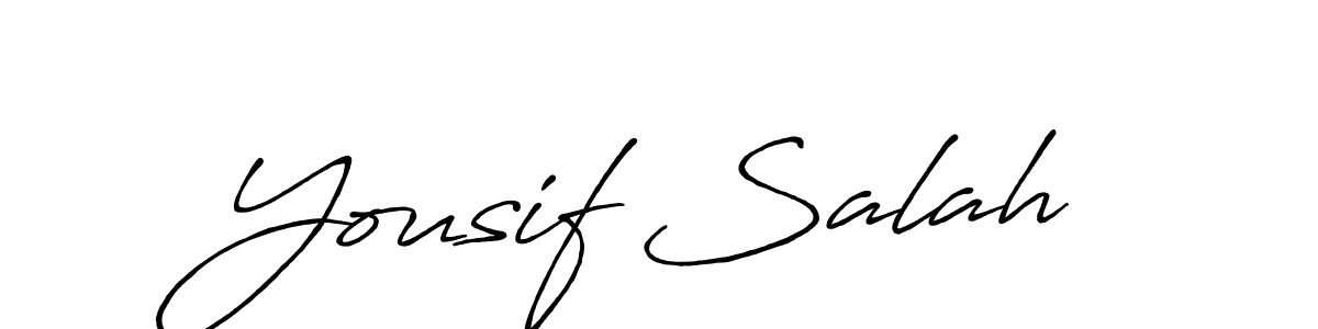 How to make Yousif Salah signature? Antro_Vectra_Bolder is a professional autograph style. Create handwritten signature for Yousif Salah name. Yousif Salah signature style 7 images and pictures png