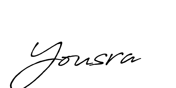 Also we have Yousra name is the best signature style. Create professional handwritten signature collection using Antro_Vectra_Bolder autograph style. Yousra signature style 7 images and pictures png