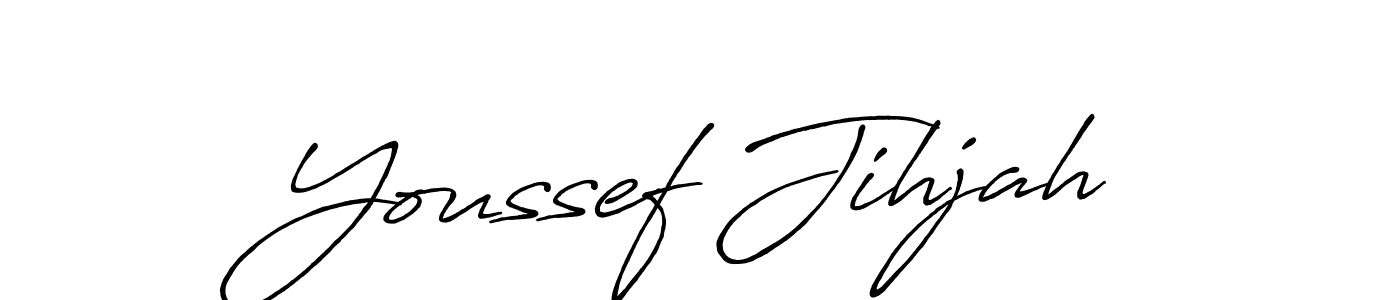 Youssef Jihjah stylish signature style. Best Handwritten Sign (Antro_Vectra_Bolder) for my name. Handwritten Signature Collection Ideas for my name Youssef Jihjah. Youssef Jihjah signature style 7 images and pictures png